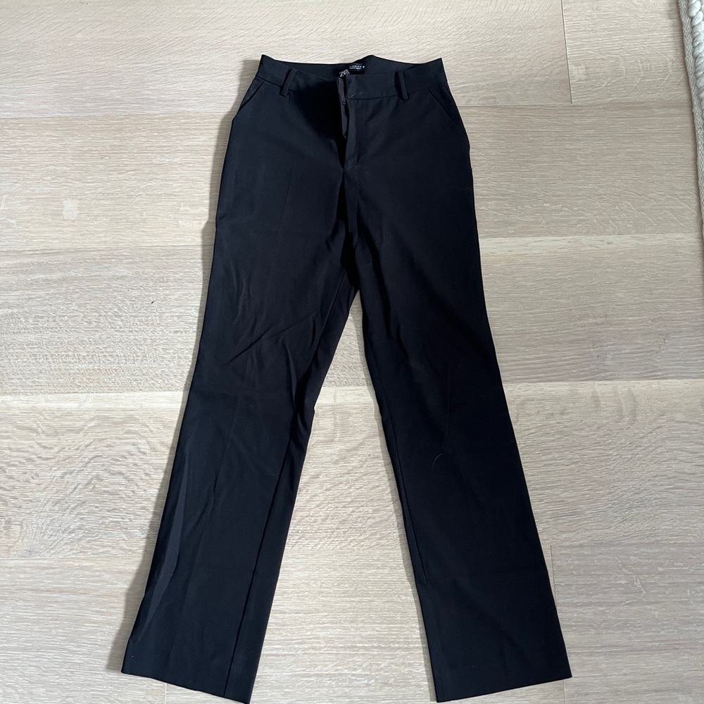 Zara straight fit black trousers